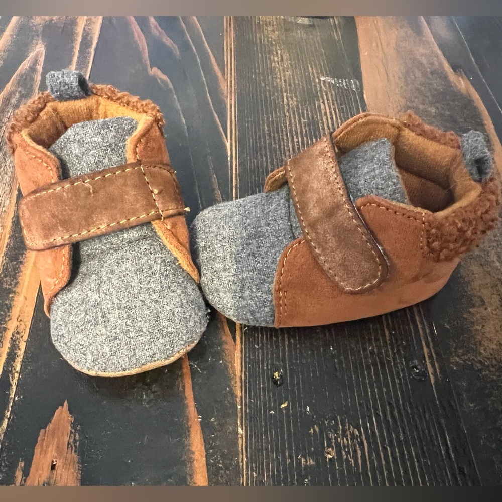 Target Fall/Winter Baby Booties, Brown/Gray, 0-3M